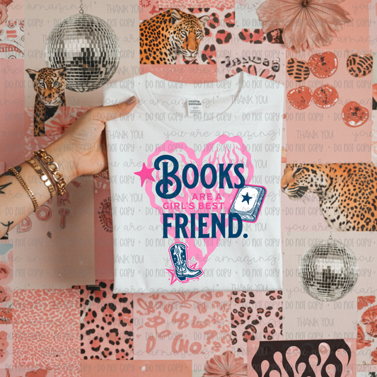 Books Are A Girl's Best Friend DTF TRANSFER