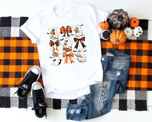 Books & Bows Orange Ghosts