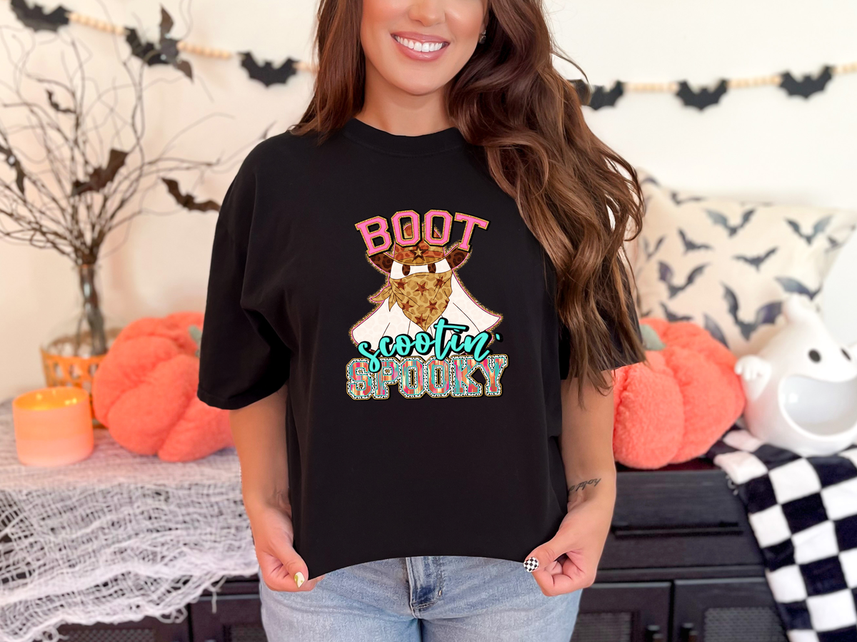 Boot Scootin Spooky Bandit Ghost DTF TRANSFER