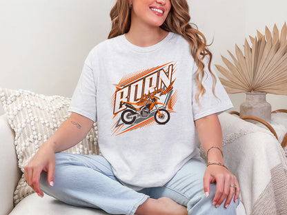Born To Ride Orange Dirtbike DTF TRANSFER