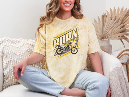 Born To Ride Yellow Dirtbike DTF TRANSFER