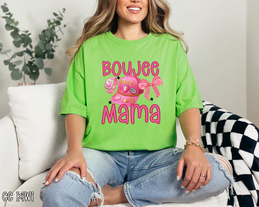 Boujee Mama Pink Hat Watch Bow DTF TRANSFER
