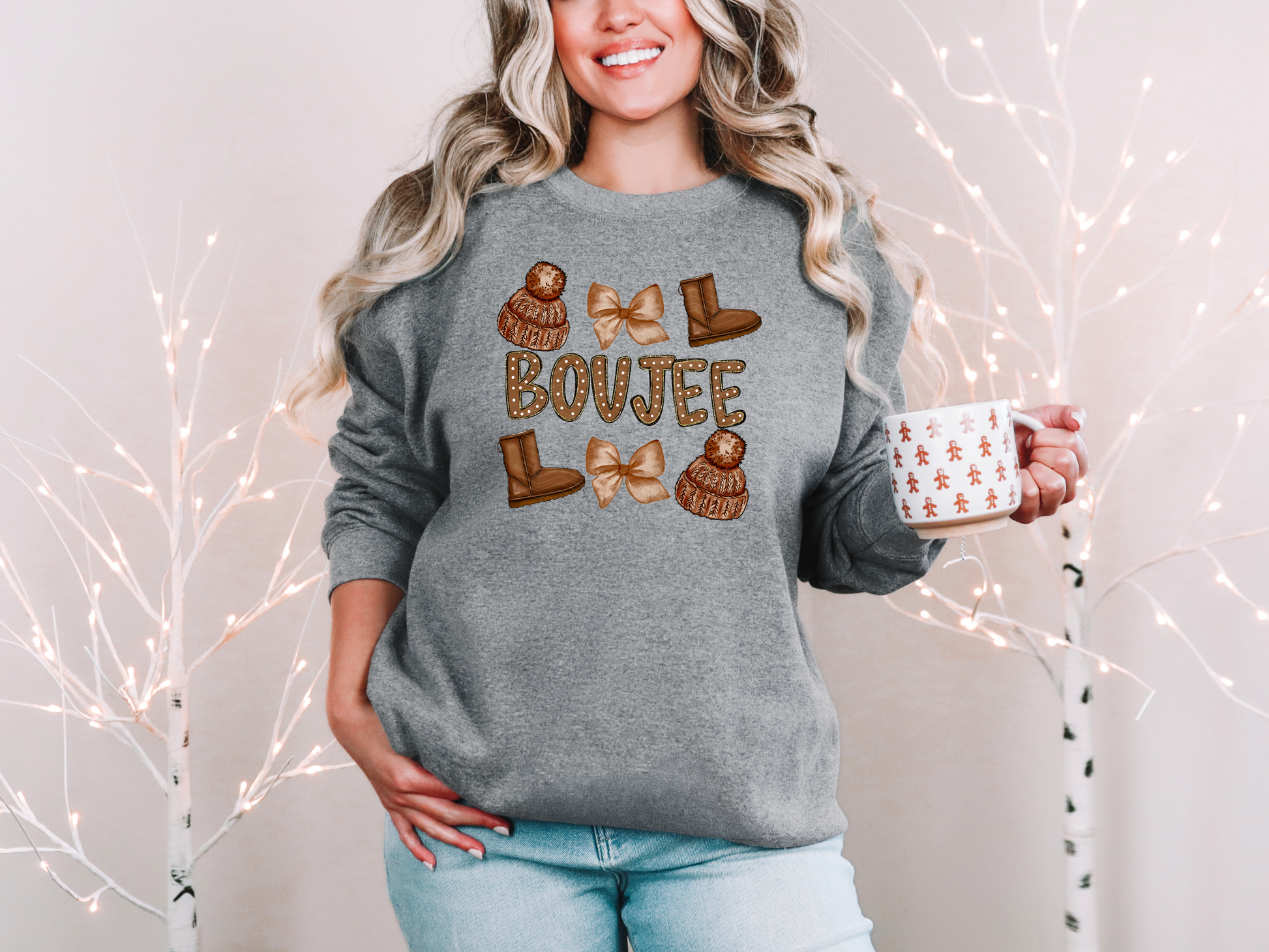 Boujee Boot Bow Beanie Collage DTF TRANSFER