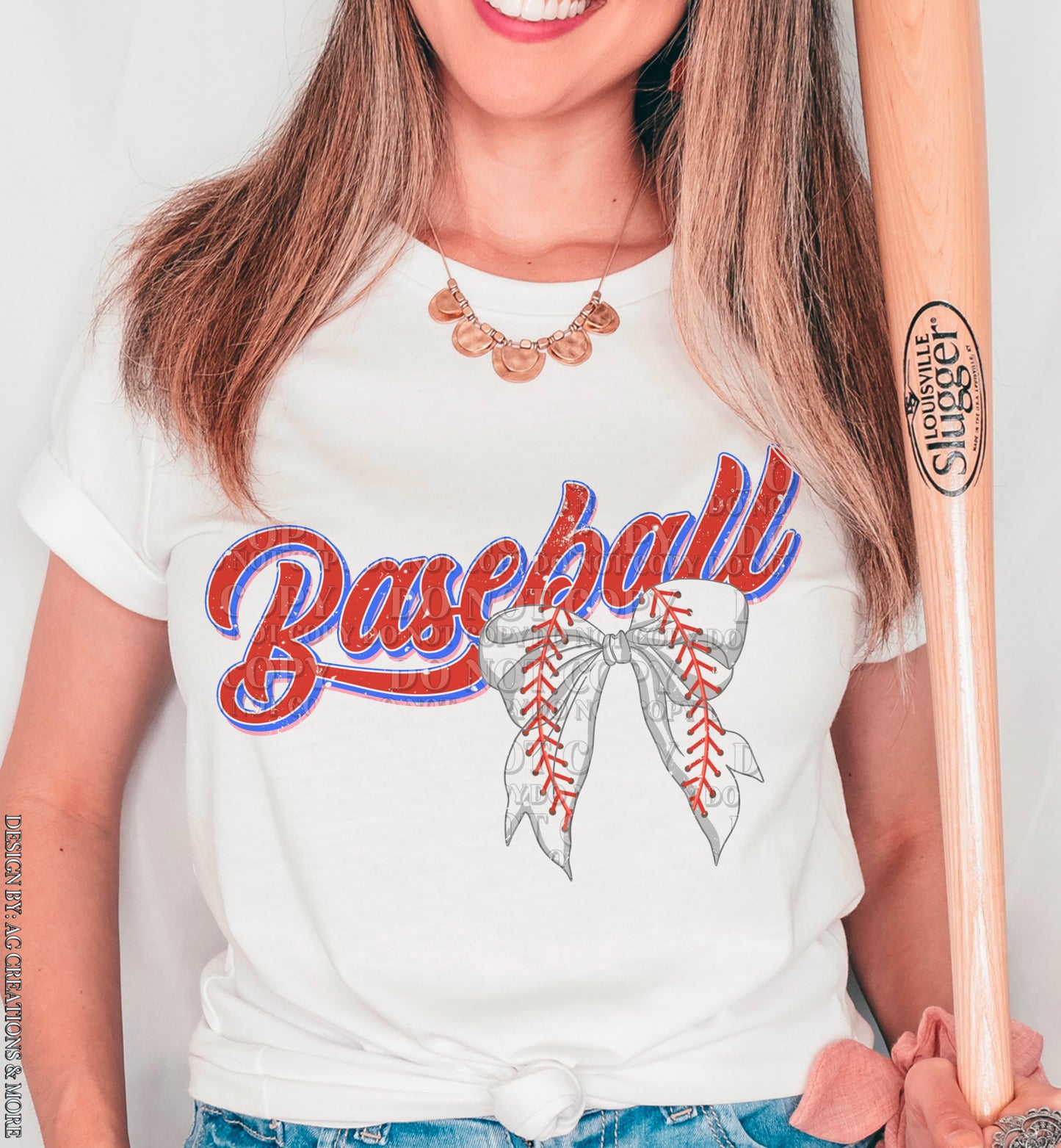 Baseball Bow Retro DTF TRANSFER