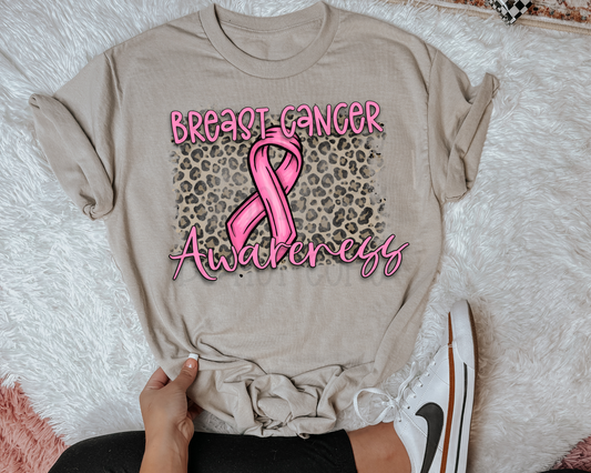 Breast Cancer Awareness Leopard DTF TRANSFER