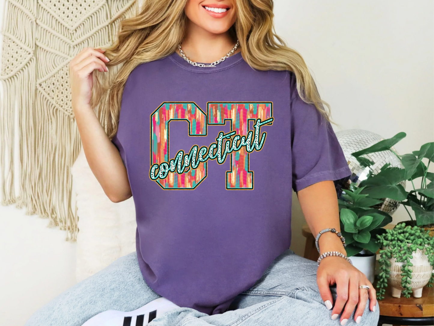 Brushstroke Dots Connecticut DTF TRANSFER