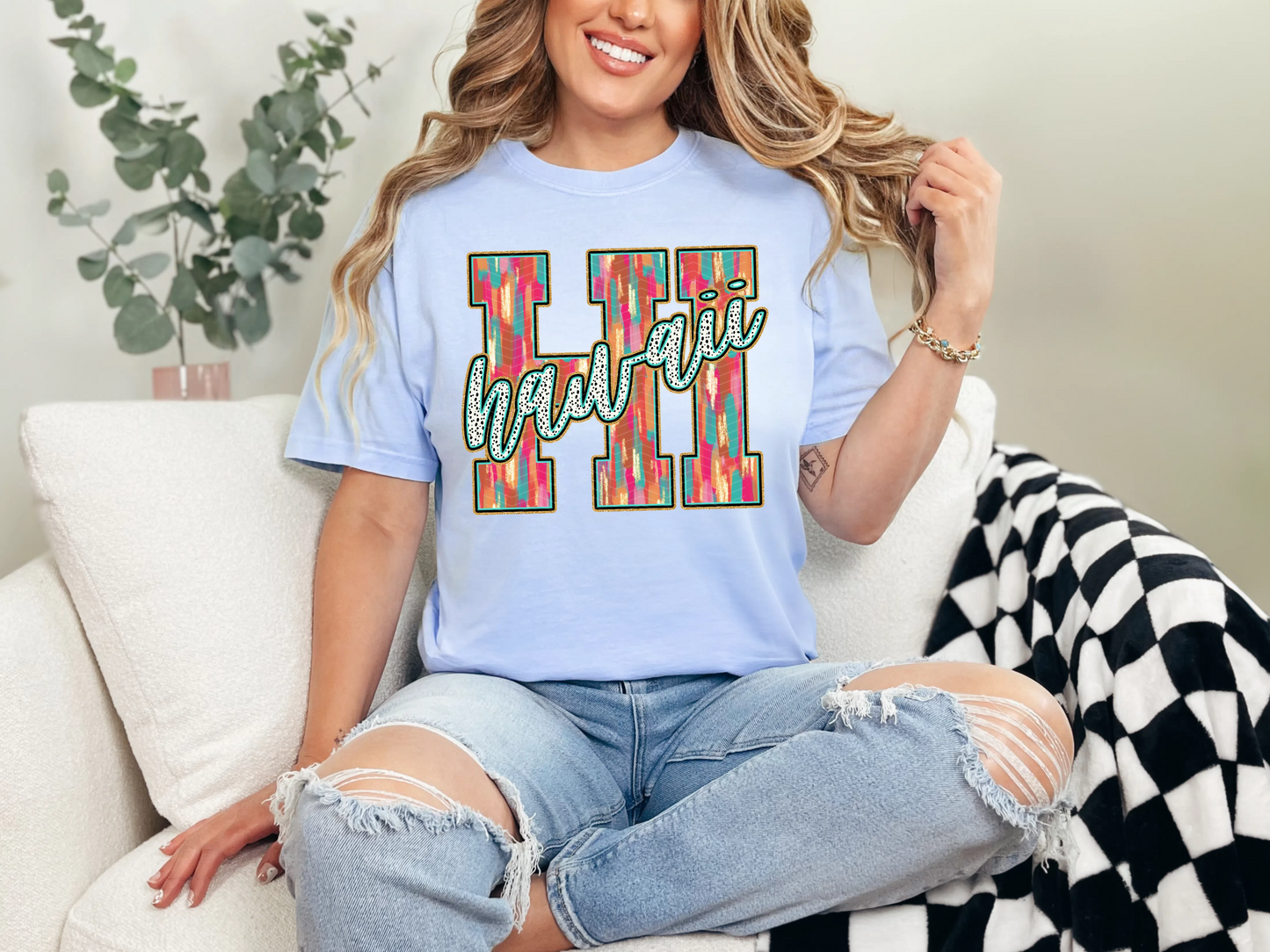 Brushstroke Dots Hawaii DTF TRANSFER