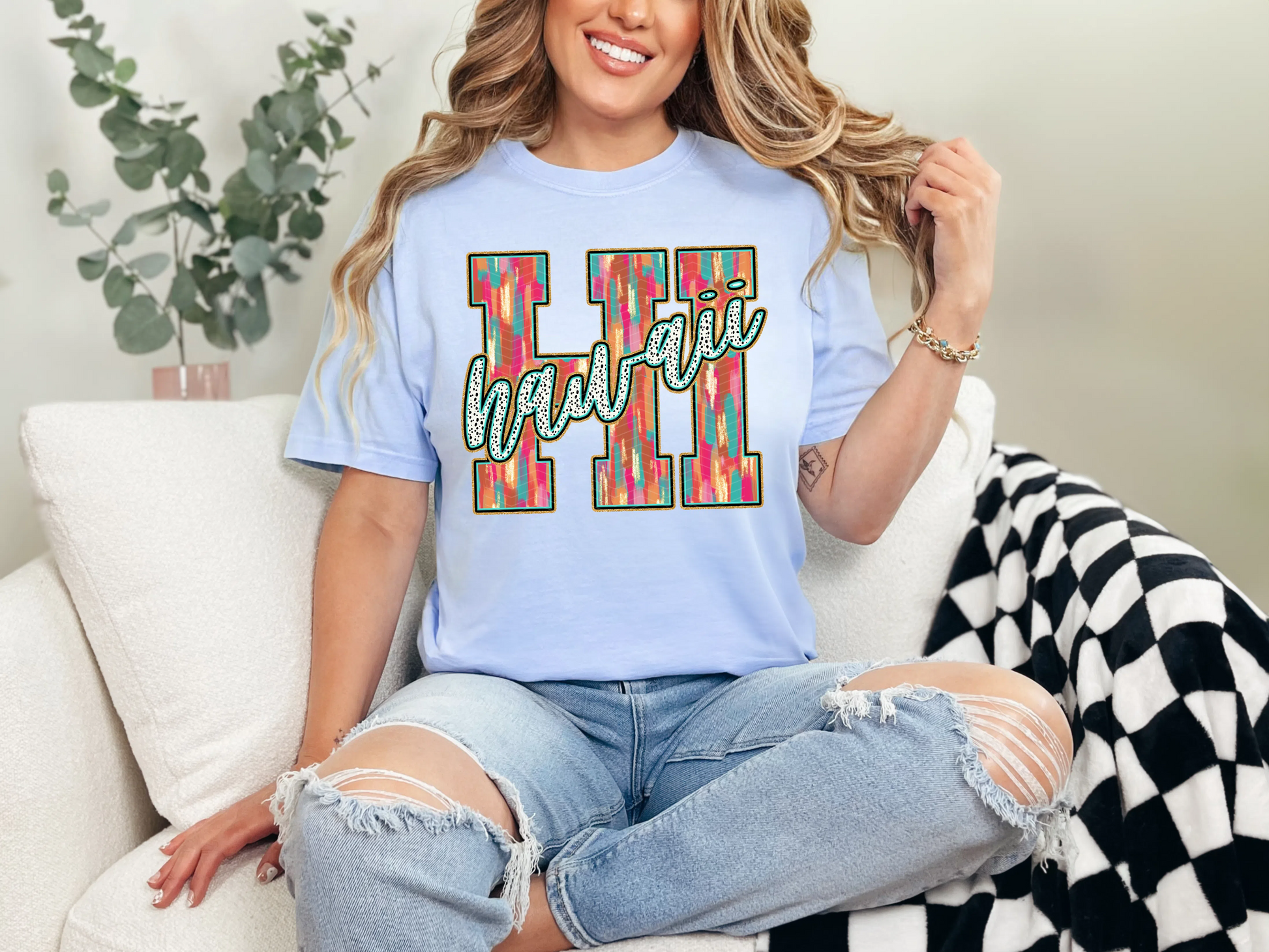 Brushstroke Dots Hawaii DTF TRANSFER