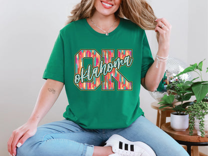 Brushstroke Dots Oklahoma DTF TRANSFER