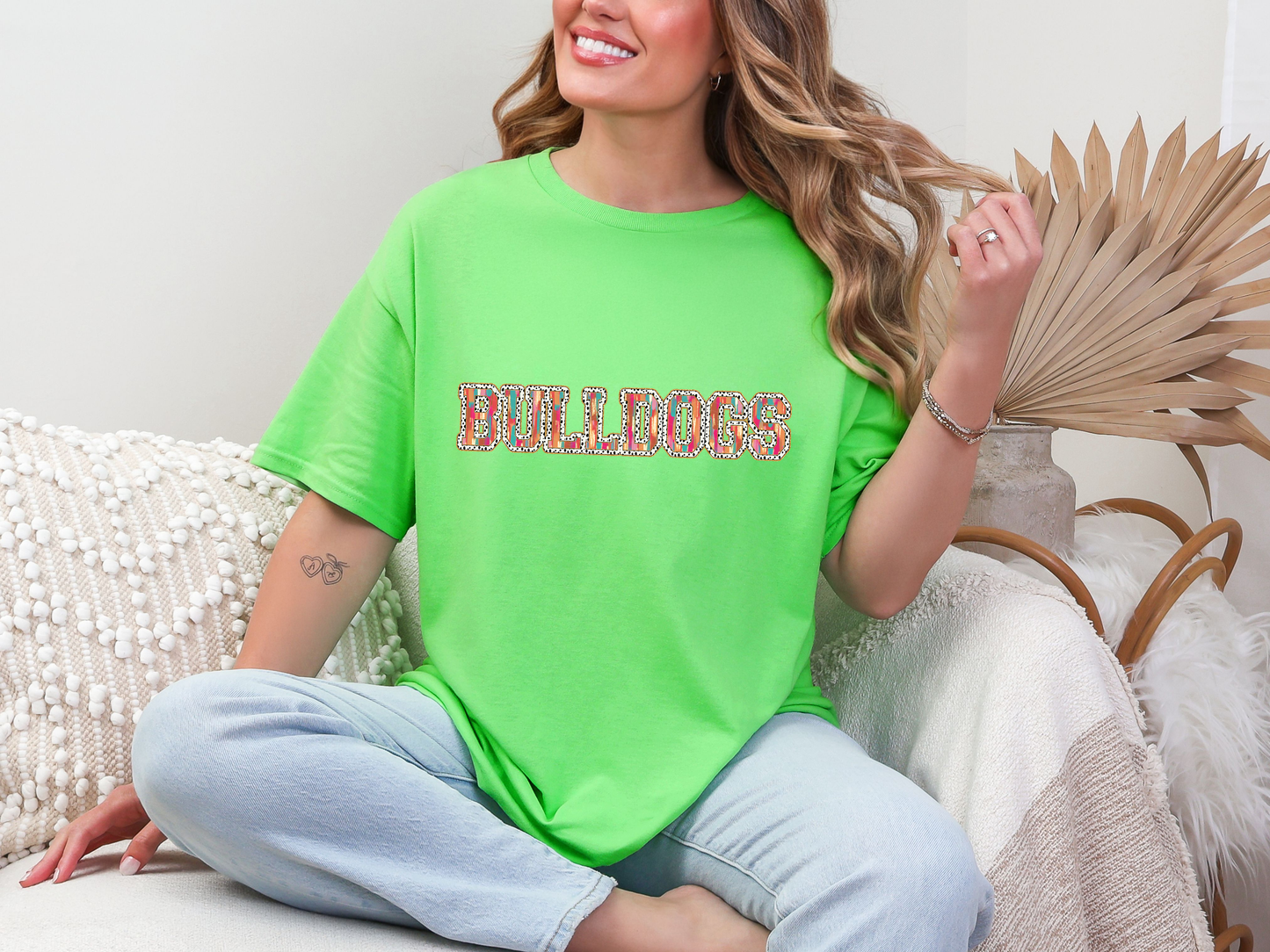 Brushstrokes Dots bulldogs DTF TRANSFER