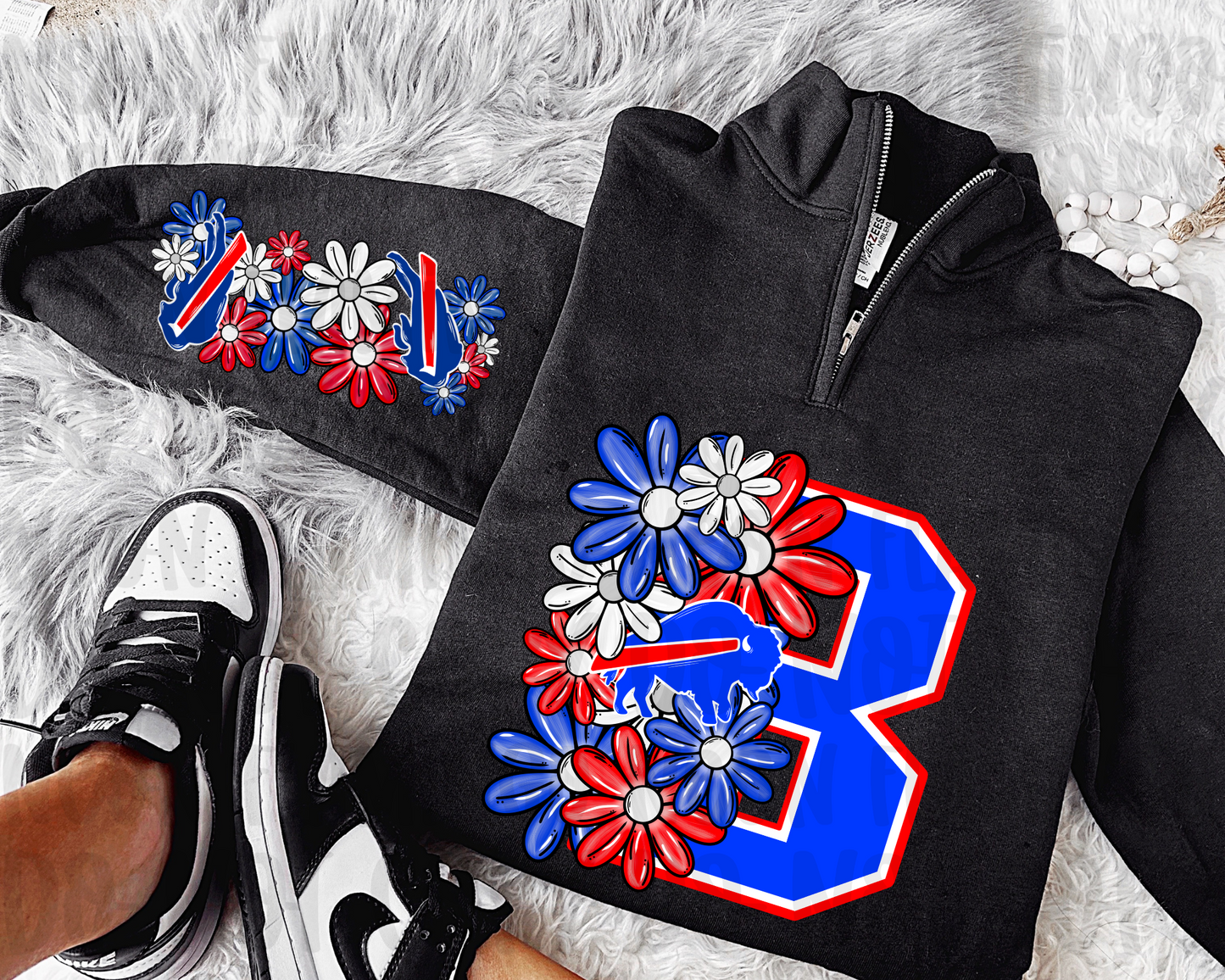 Buffalo Bills Floral with Sleeve Option DTF TRANSFER