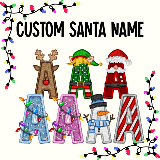Custom Santa Name DTF TRANSFER