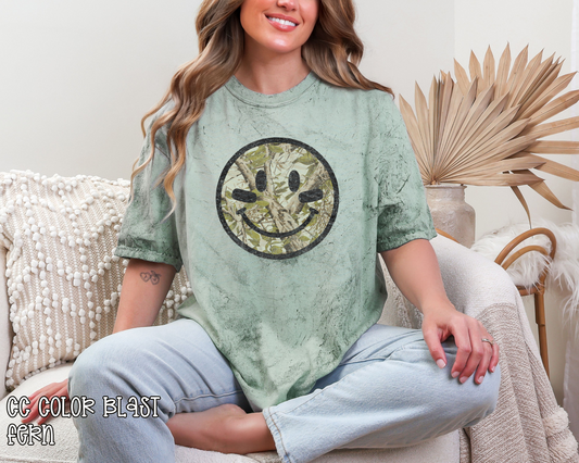 Camo Smiley Football Paint DTF TRANSFER