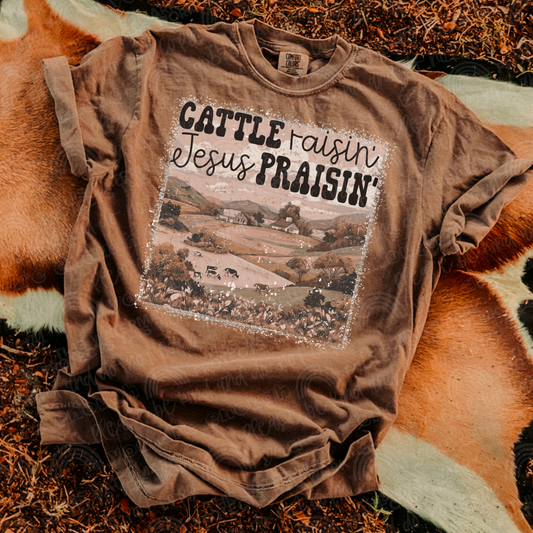 Cattle Raisin' Jesus Praisin' DTF TRANSFER