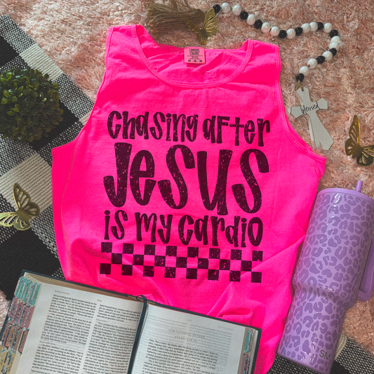 Chasing After Jesus Is My Cardio DTF TRANSFER