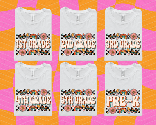 Checkered Butterfly Grades DTF TRANSFER