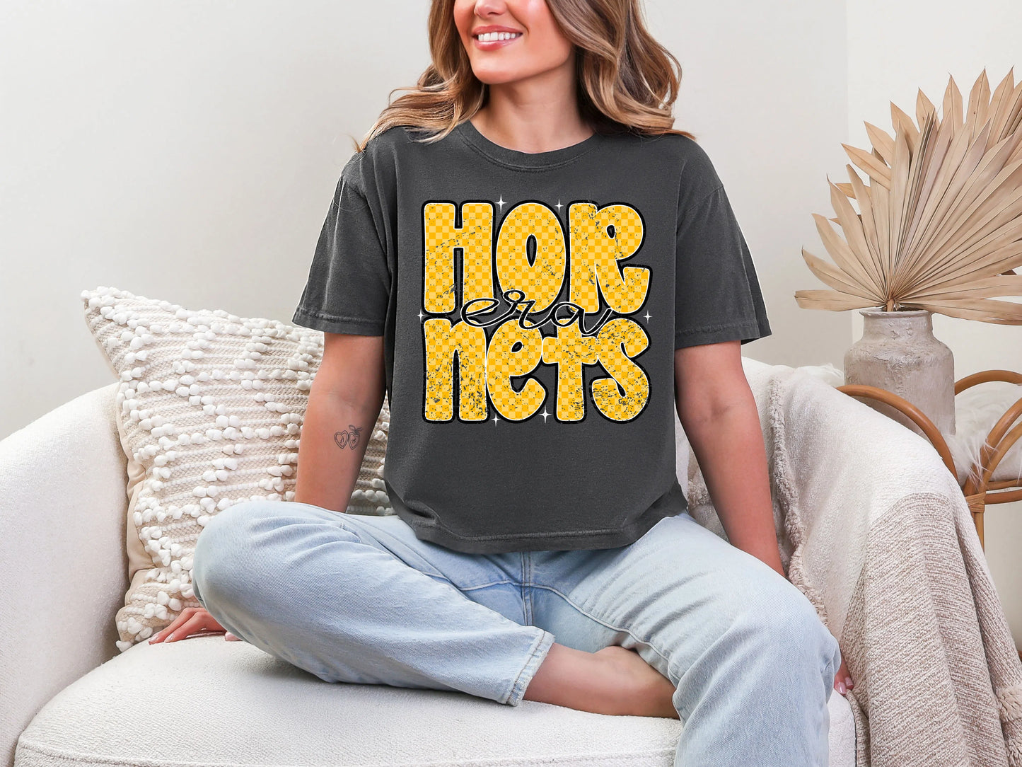 Checkered Retro - Era Hornets DTF TRANSFER