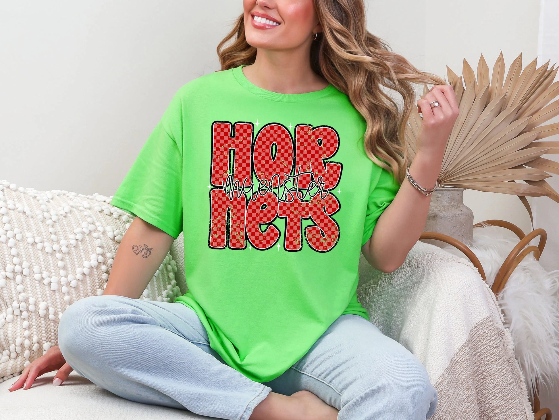 Checkered Retro - Meunster Hornets DTF TRANSFER