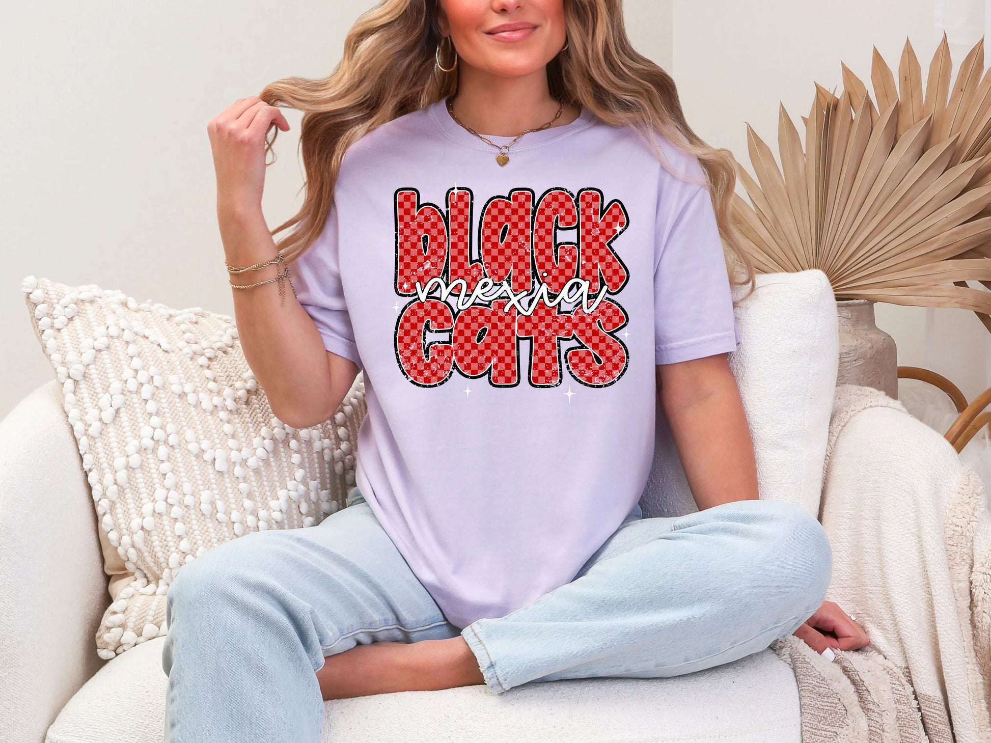 Checkered Retro - Mexia Blackcats DTF TRANSFER
