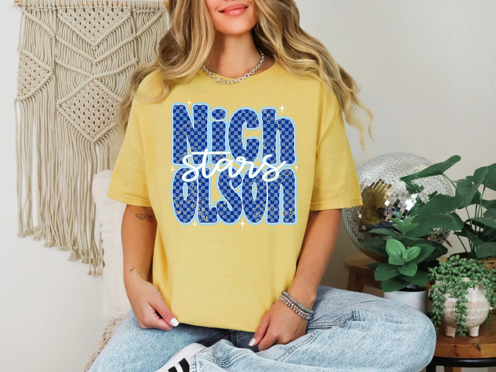 Checkered Retro - Nicholson Stars DTF TRANSFER
