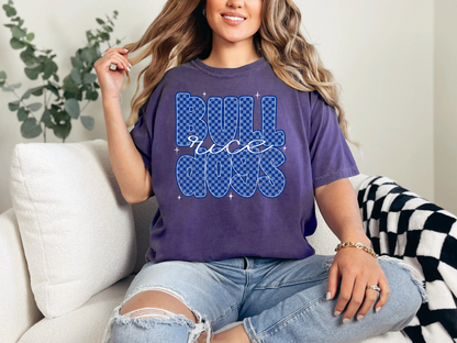 Checkered Retro - Rice Bulldogs DTF TRANSFER