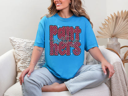 Checkered Retro - Saint Jo Panthers DTF TRANSFER