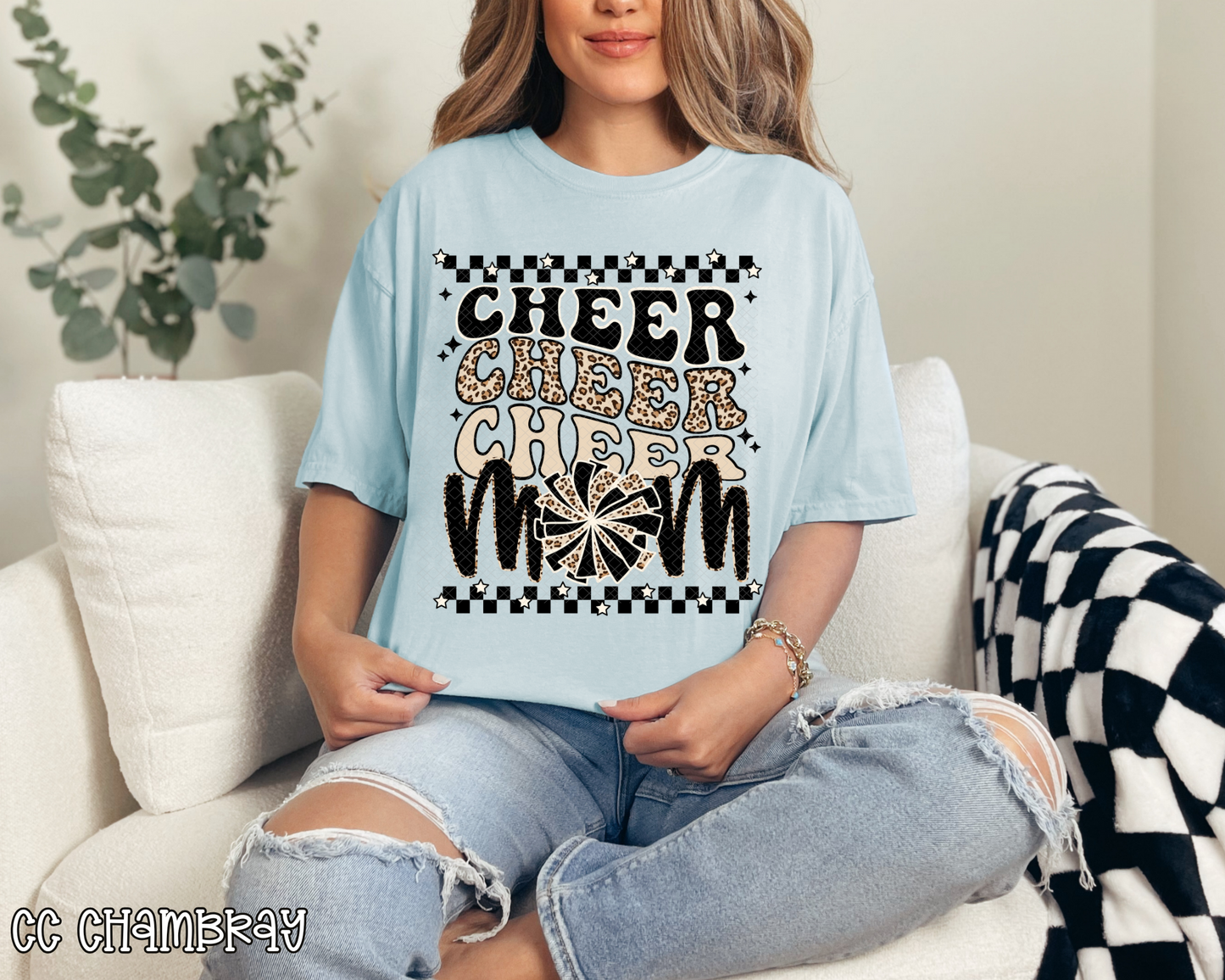 Cheer Mom Tan Stacked DTF TRANSFER