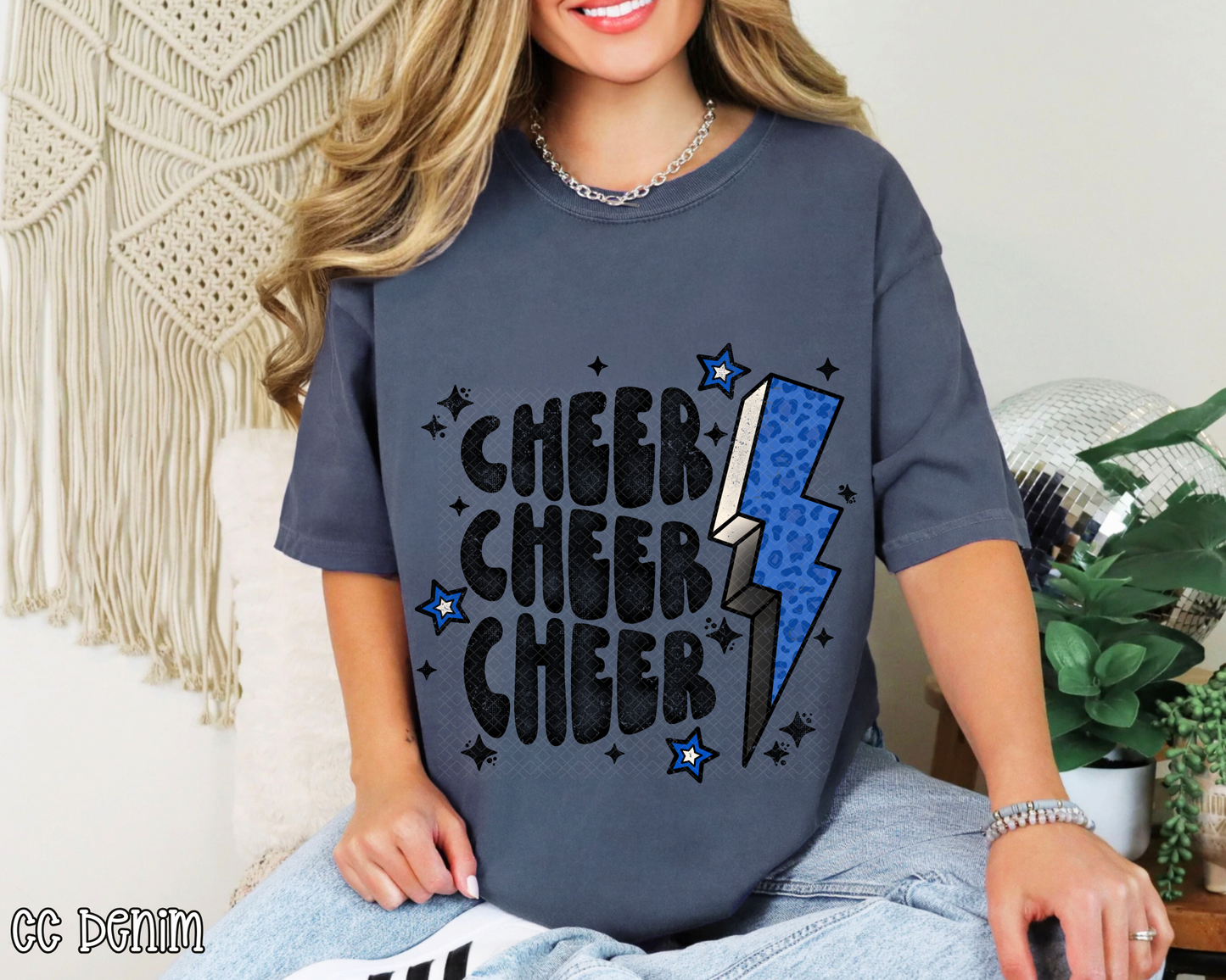 Cheer Stacked Bolt DTF TRANSFER