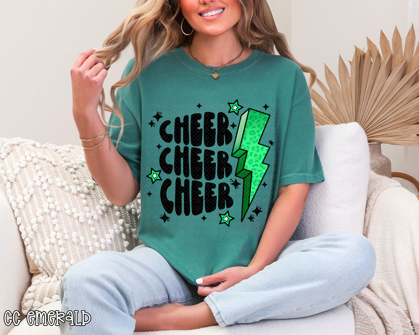 Cheer Stacked Bolt DTF TRANSFER