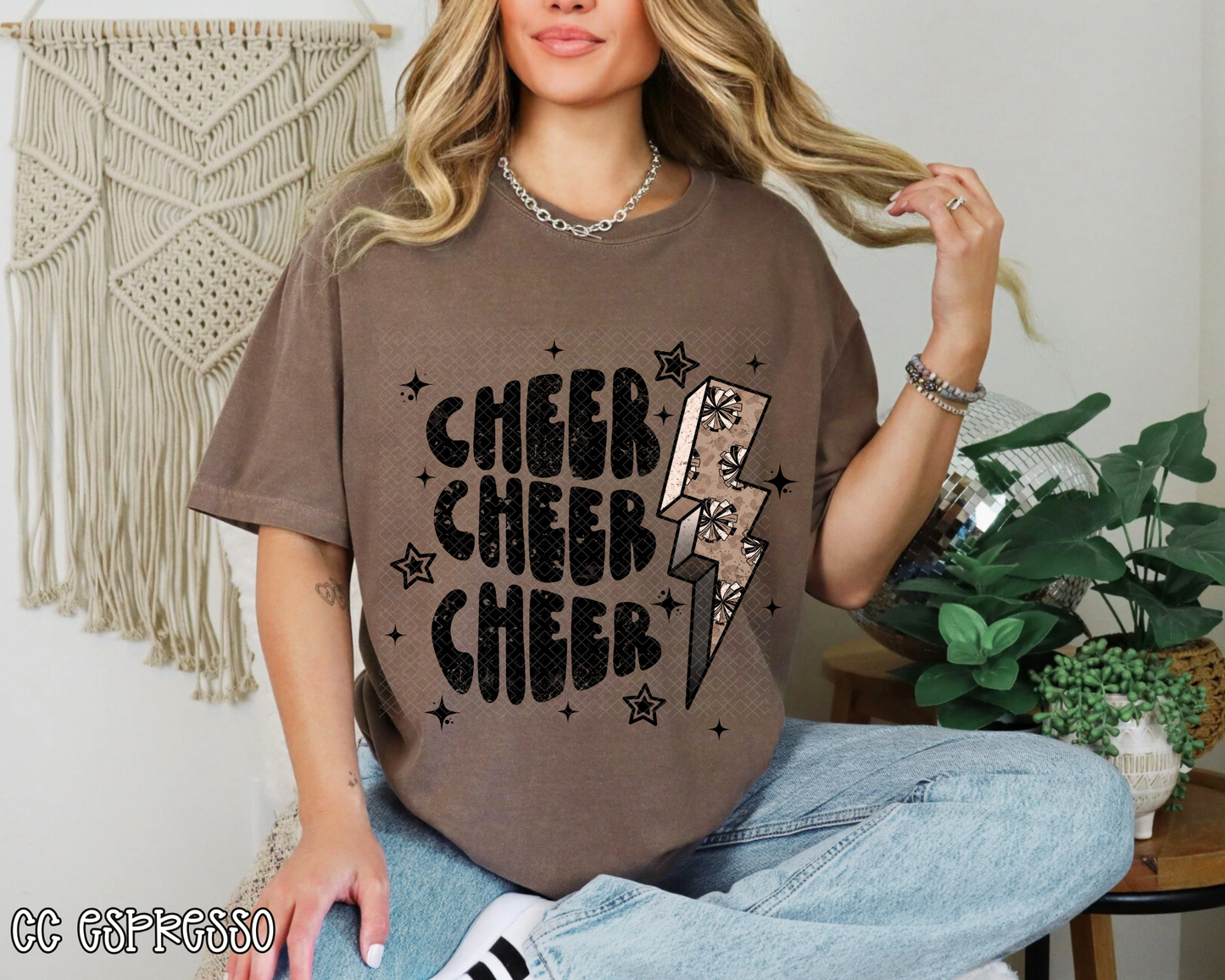 Cheer Stacked Bolt DTF TRANSFER