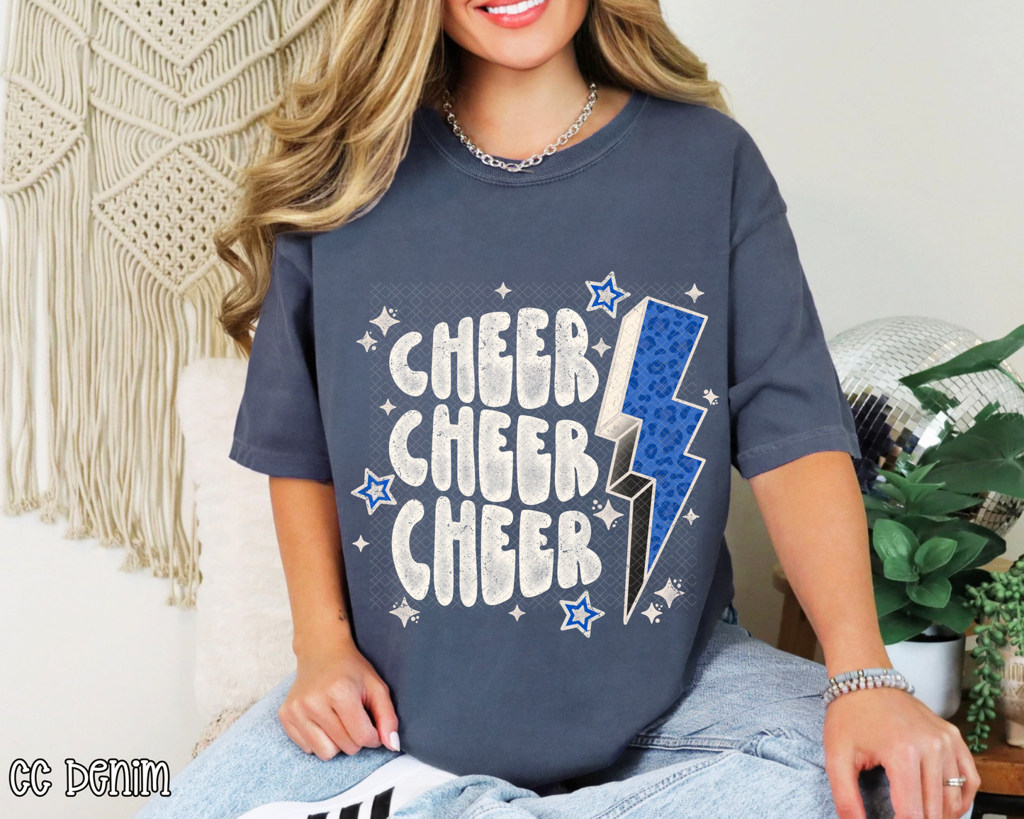 Cheer Stacked Bolt DTF TRANSFER