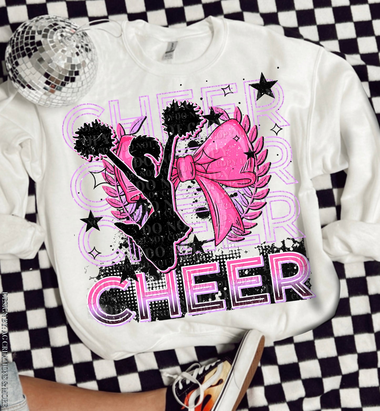 Cheer Stacked Neon