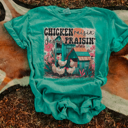 Chicken Raisin' Jesus Praisin' DTF TRANSFER