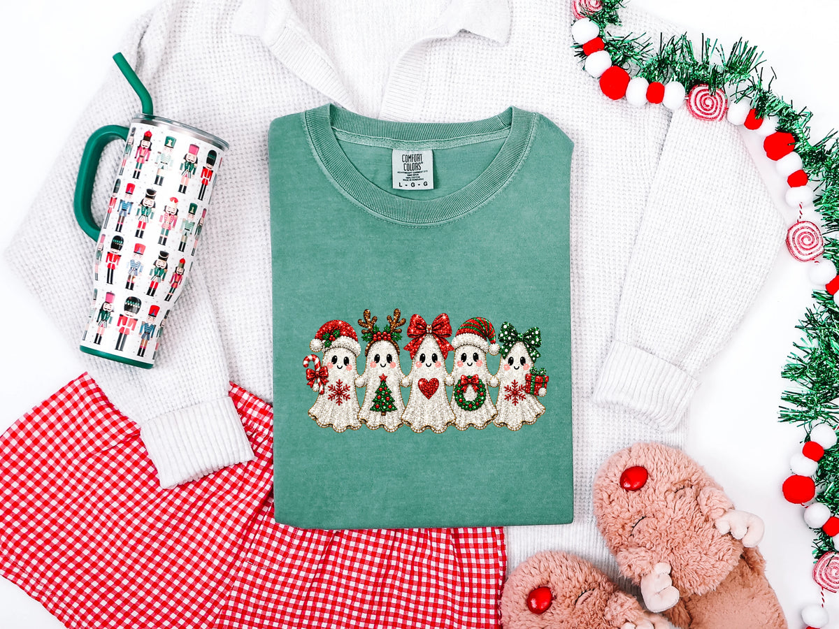 Christmas Ghosts Rhinestone DTF TRANSFER