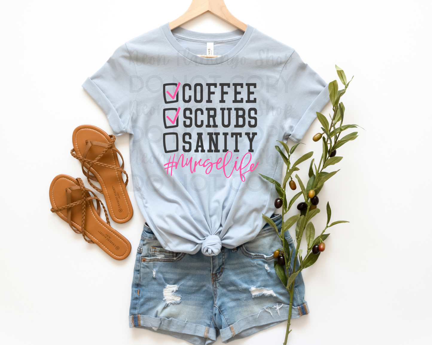 Coffee Scrubs Sanity Nurse Life DTF TRANSFER