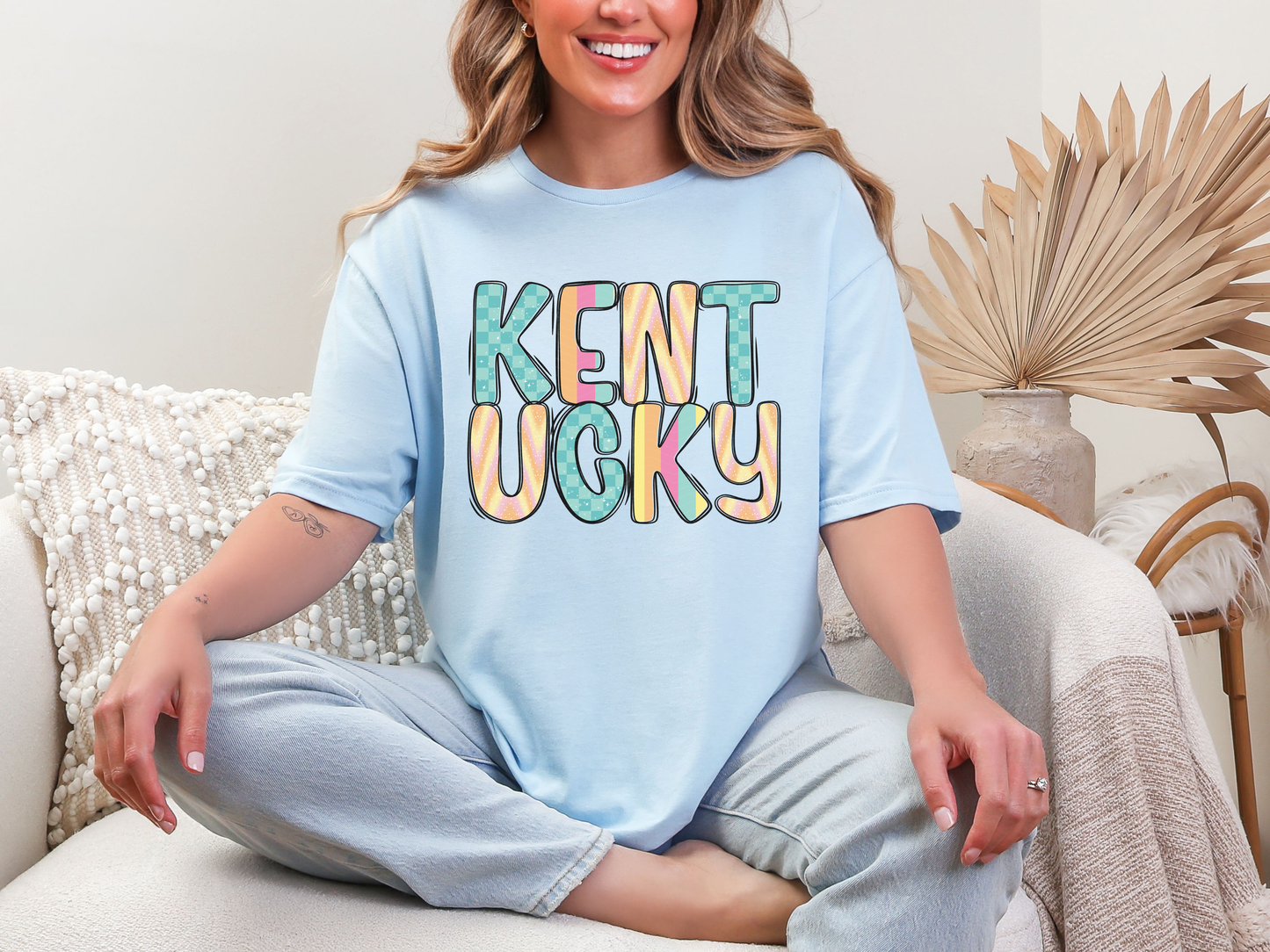 Colorful State Name KENTUCKY DTF TRANSFER