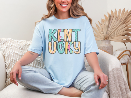 Colorful State Name KENTUCKY DTF TRANSFER