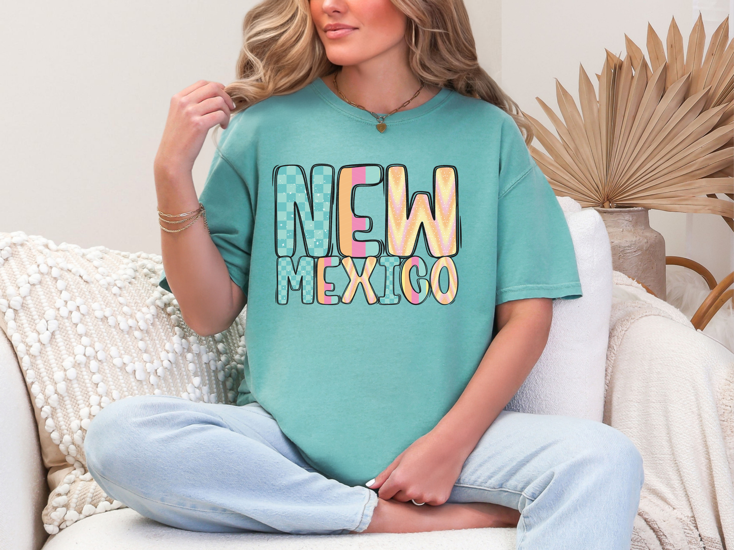 Colorful State Name NEW MEXICO DTF TRANSFER
