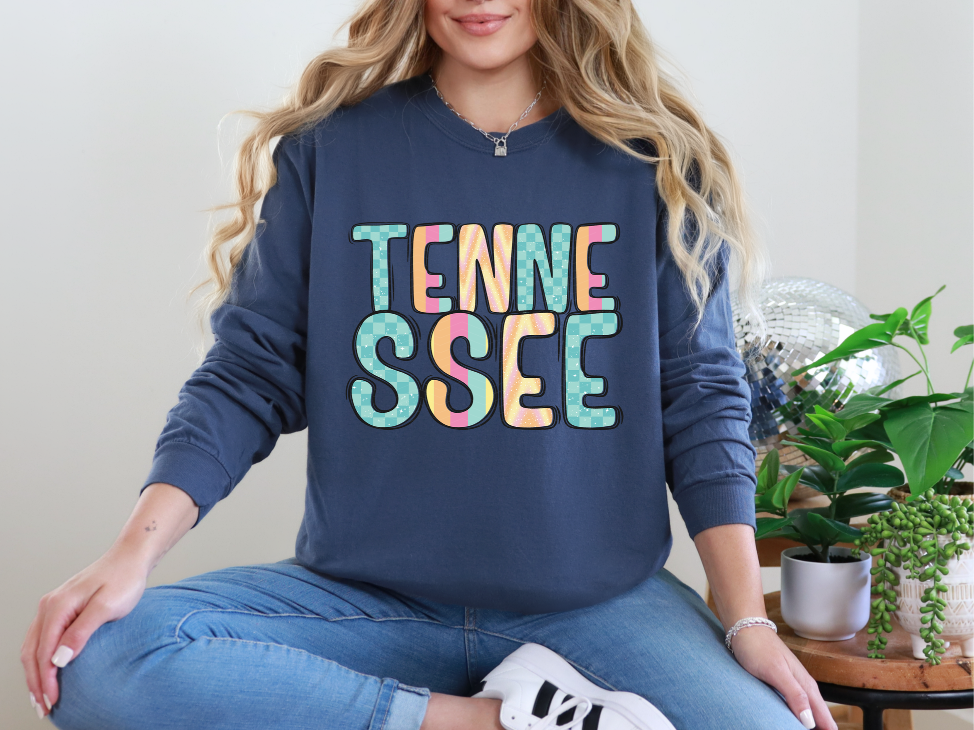 Colorful State Name TENNESSEE DTF TRANSFER