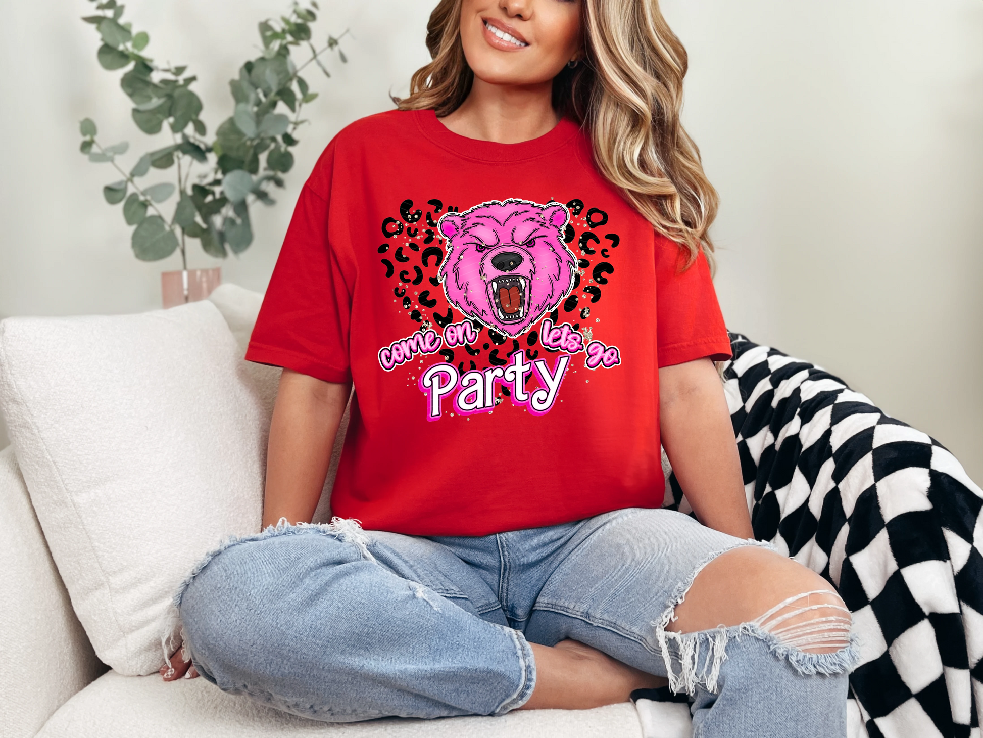 Come on Pink Mascots Let's Go Party