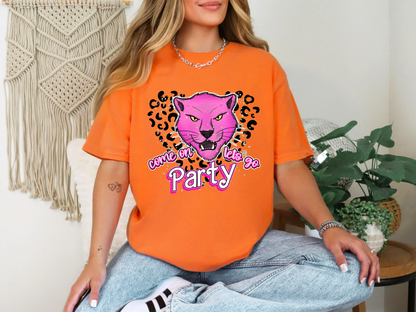 Come On pink panther Lets Go Party DTF TRANSFER