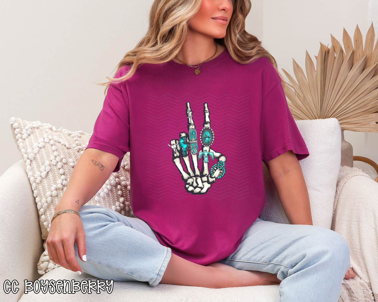 Concho Ring Skellie Hand DTF TRANSFER