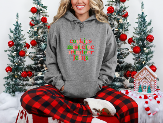 Cookies Mistletoe Reindeer Jesus Retro DTF TRANSFER