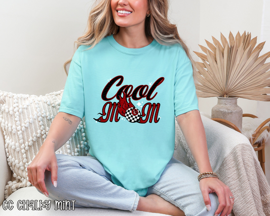 Cool Mom Checkered 8 Ball DTF TRANSFER