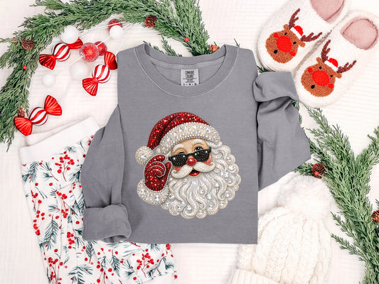 Cool Santa Rhinestone DTF TRANSFER