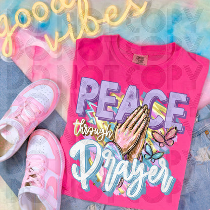 Peace Through Prayer DTF TRANSFER