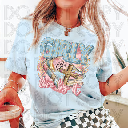 GIRLY Live By It DTF TRANSFER