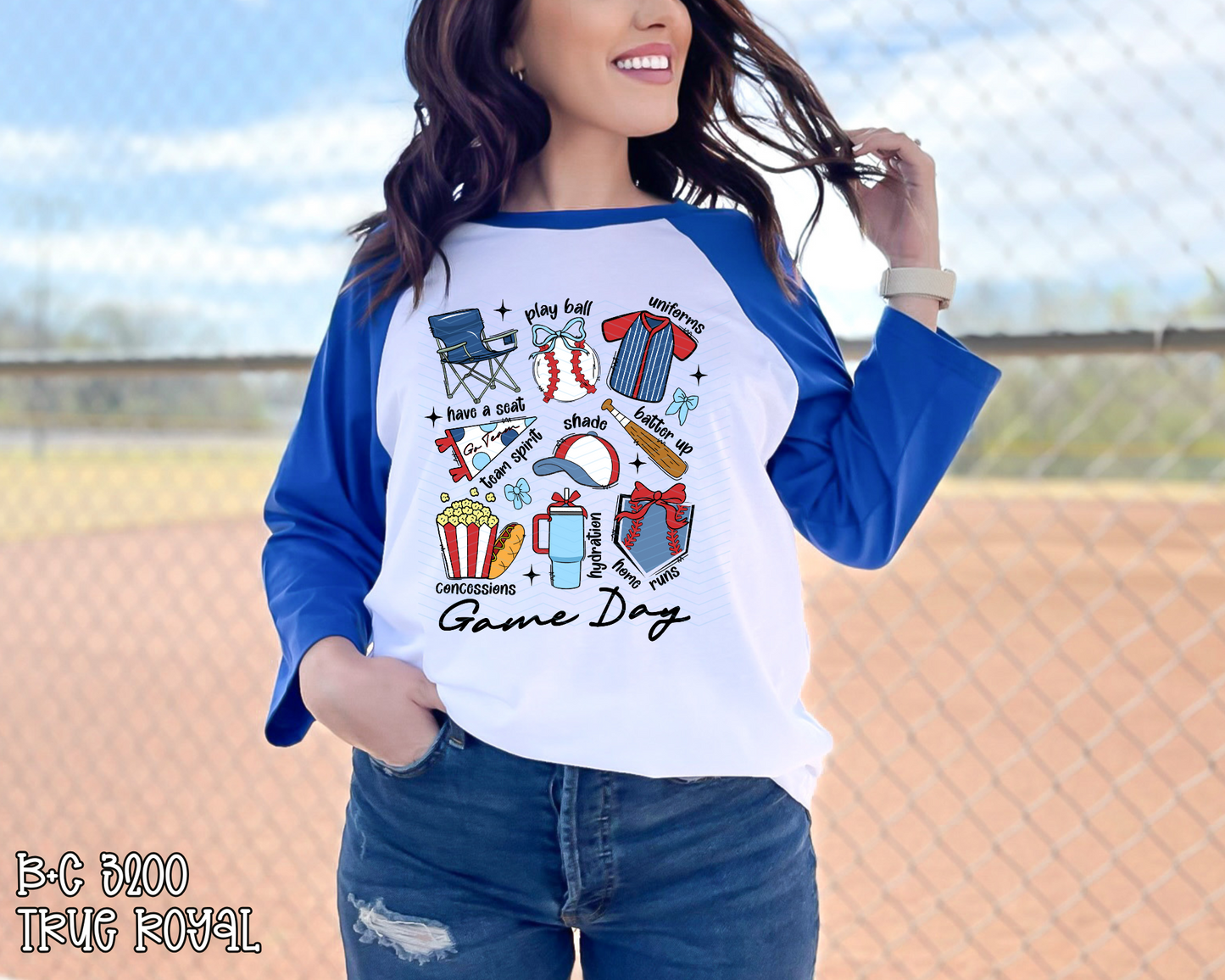Coquette Baseball Game Day Collage DTF TRANSFER