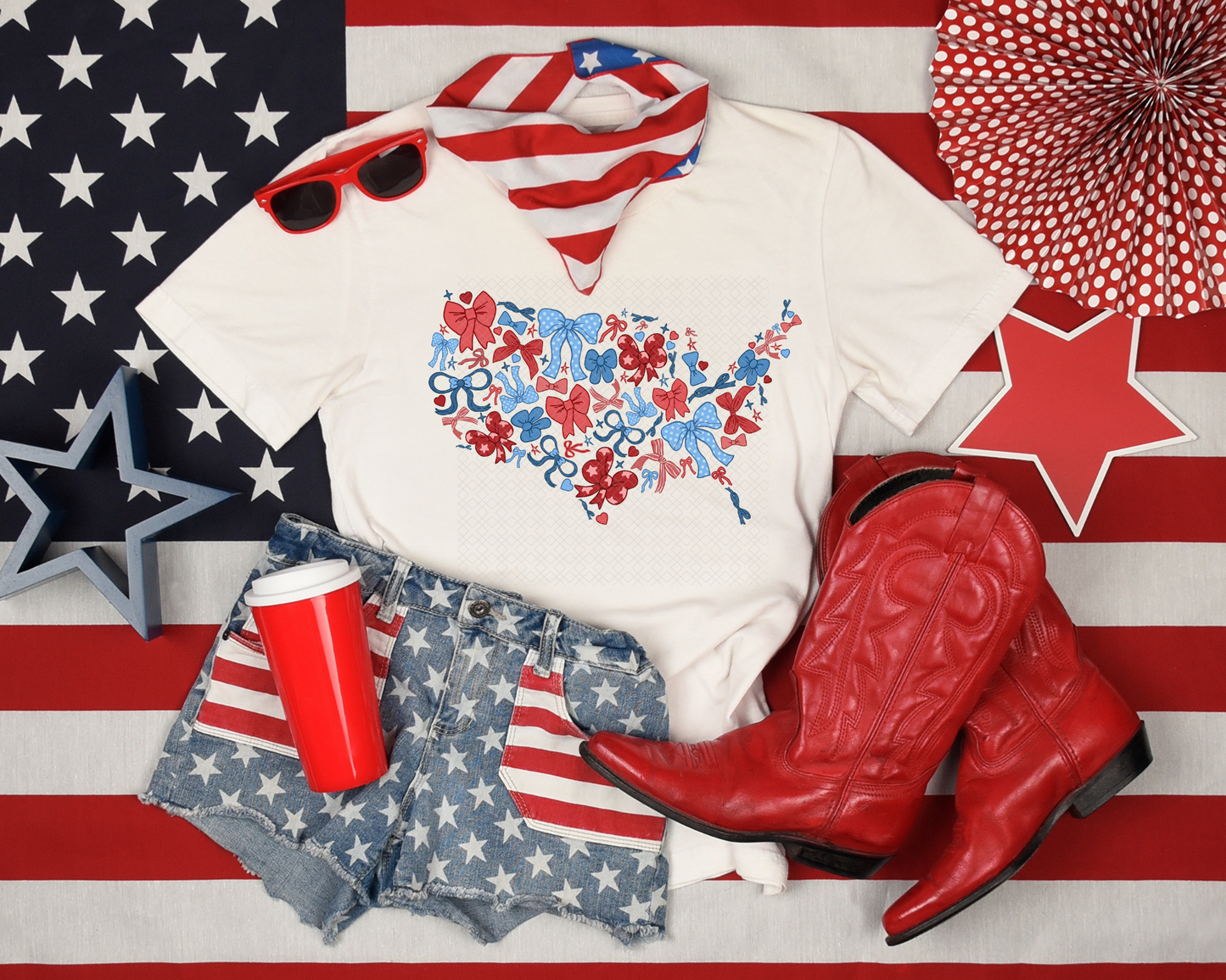 Coquette Bow America DTF TRANSFER