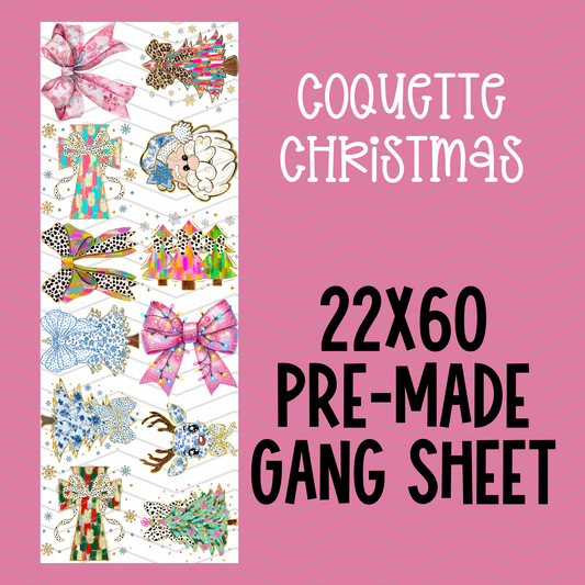 Christmas Coquette Pre-Made Gang Sheet - 22x60